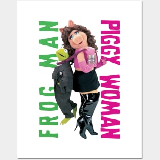 FROG MAN X PIGGY WOMAN Posters and Art